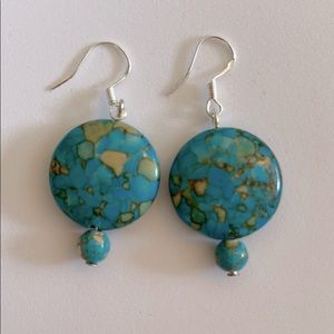 Turquoise & sterling silver earrings